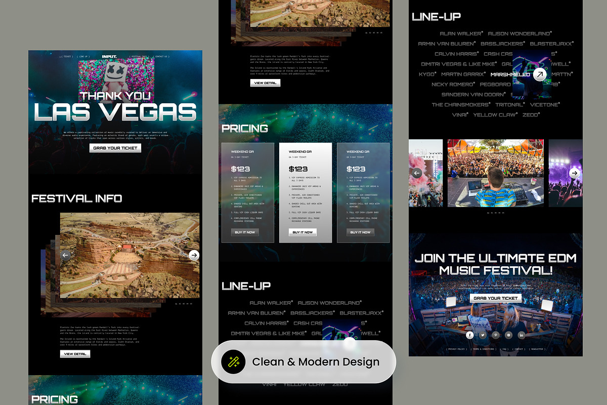 Input - Music Festival Landing Page, a Landing Page Template by SLAB! Design (Photo 4 of 4)