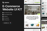 Dewish - E-Commerce Website UI KIT, a Device Mockup by Odama (Thumbnail 1 of 6)