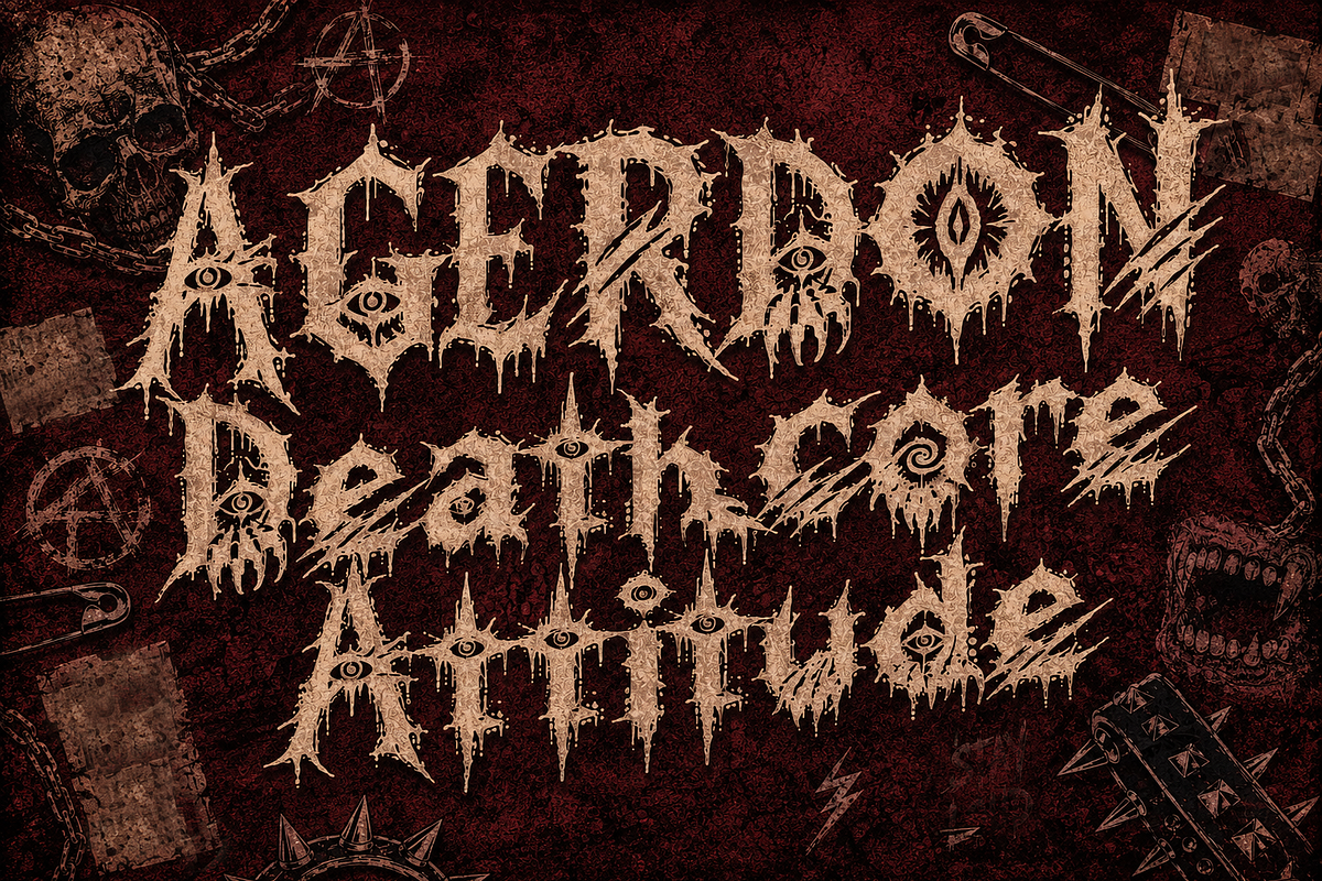 AGERDON - Brutal Grunge Core, a Handwritten Font by HypeWorksCo (Photo 1 of 10)