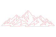 Mountain Range Laser Cut SVG, an Object Graphic by DreamCafeArt (Thumbnail 2 of 3)