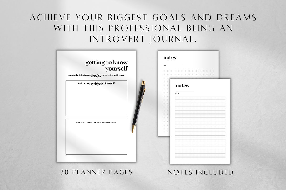 Being an Introvert Digital Journal, a Stationery Template by BRANDcontent (Photo 3 of 6)