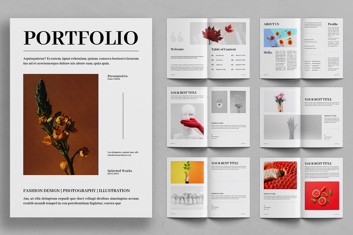 Minimal Portfolio Design Layout, a Magazine Template by ContestDesign (Photo 1 of 4)