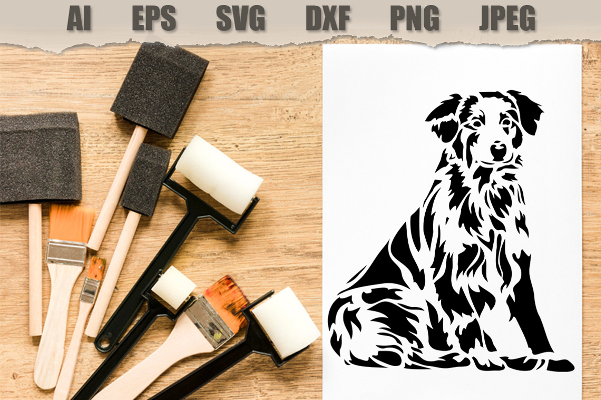 Stencils Dog Silhouette, an Animal Illustration by MARYCRAFTIRIA (Photo 2 of 3)
