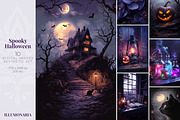 Halloween Background Aesthetic Set, a Background Graphic by Illusionaria (Thumbnail 7 of 7)