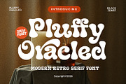 Pluffy Oracled – Groovy Retro Vibes, a Handwritten Font by Black Junst (Thumbnail 1 of 13)
