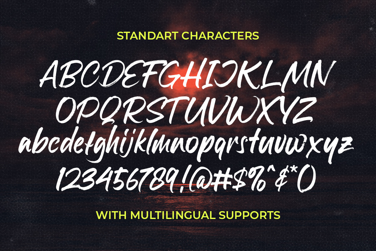 High Recoil - Handwritten Brush Font, a Script Font by Letterhend Studio (Photo 10 of 10)
