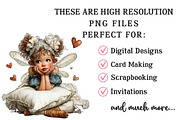 Vintage Valentine Fairy Clipart, an Illustration by OK Design (Thumbnail 4 of 6)