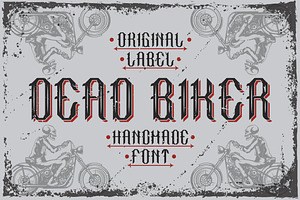 Handcrafted Font Dead Biker