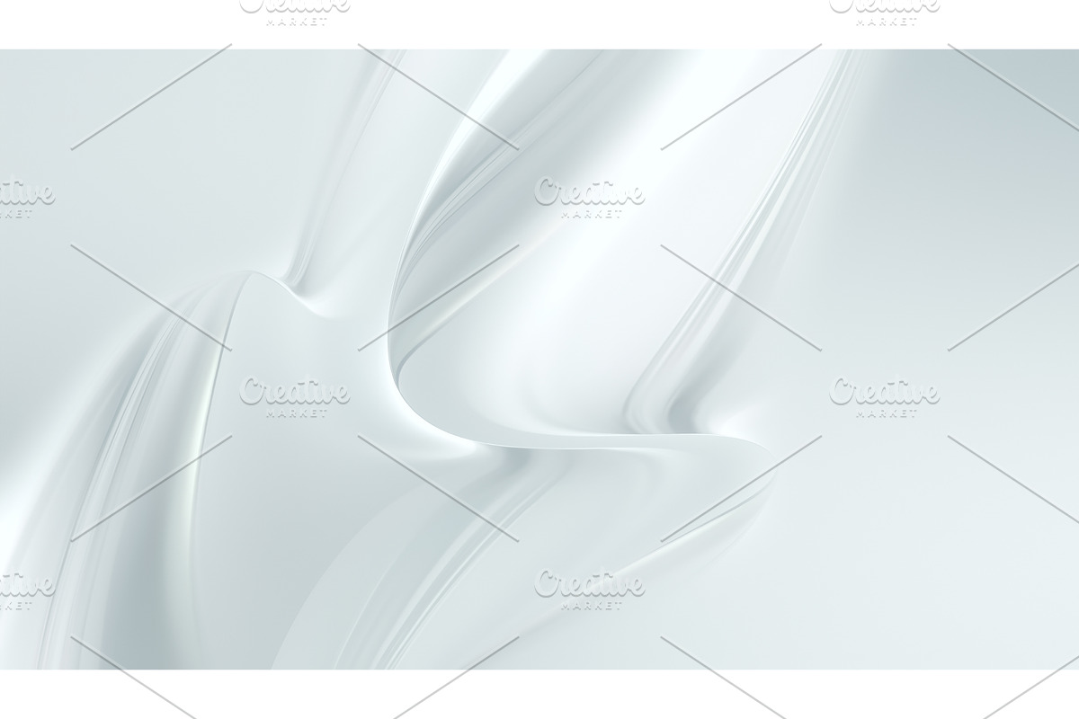 Soft White Abstract Waves Creating a, an Illustration by BazziBa♥