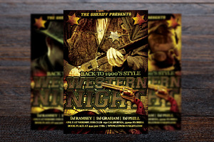 Wild Wild West Party Flyer