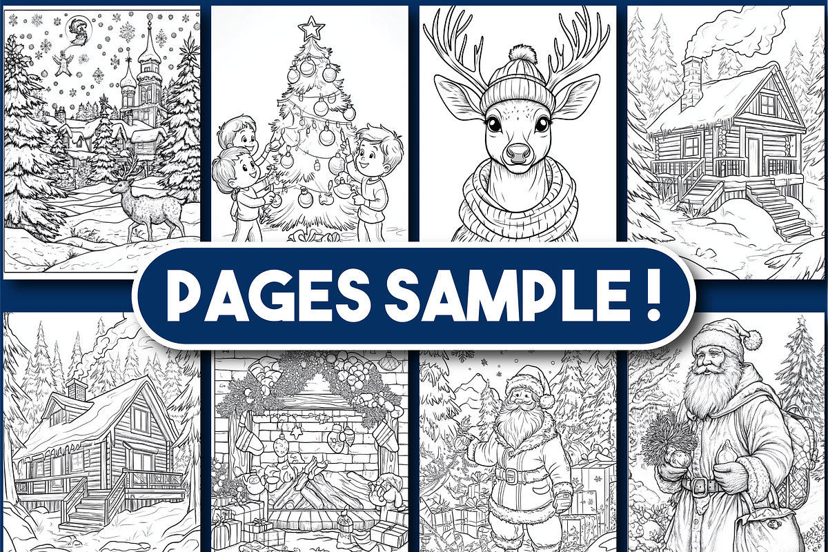 Happy Christmas Coloring Book, an Animal Illustration by Design Zone (Photo 3 of 3)