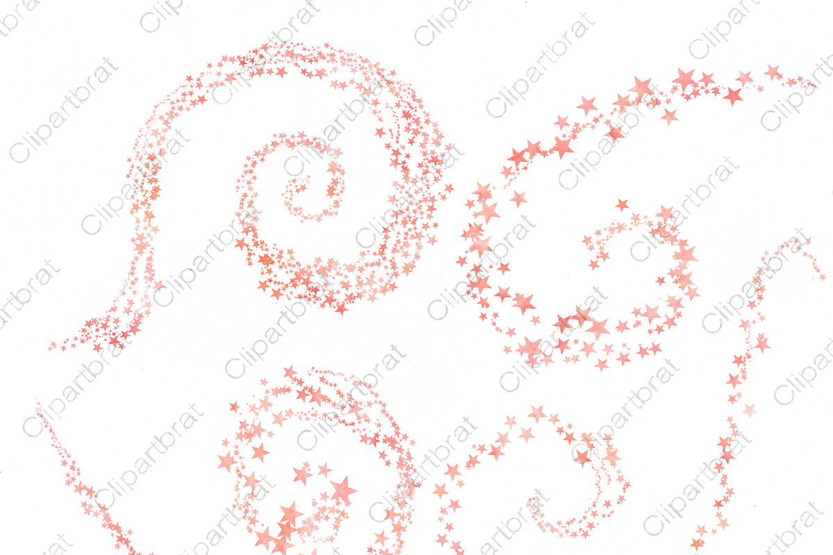 Salmon Celestial Sky Star Graphics, an Object Illustration by ClipartBrat Graphics (Photo 4 of 4)