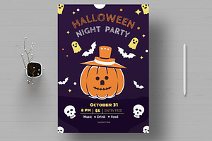 Halloween Night Party, a Flyer Template by MightyDesign