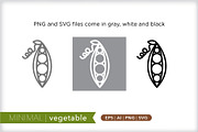 Minimal vegetable icons, an Outline Icon by Picture Window (Thumbnail 2 of 5)