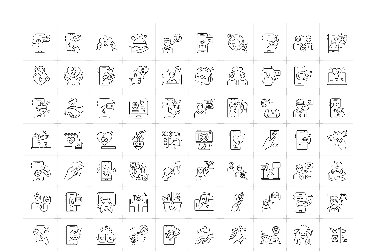 Animated Dating App Icons, an Outline Icon by Prosymbols (Photo 5 of 6)