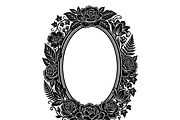 50 Elegant Floral Oval Mirror Frame, a Decorative Illustration by Amazin_art (Thumbnail 28 of 34)