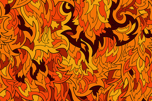 Seamless fur or flame pattern preview 5