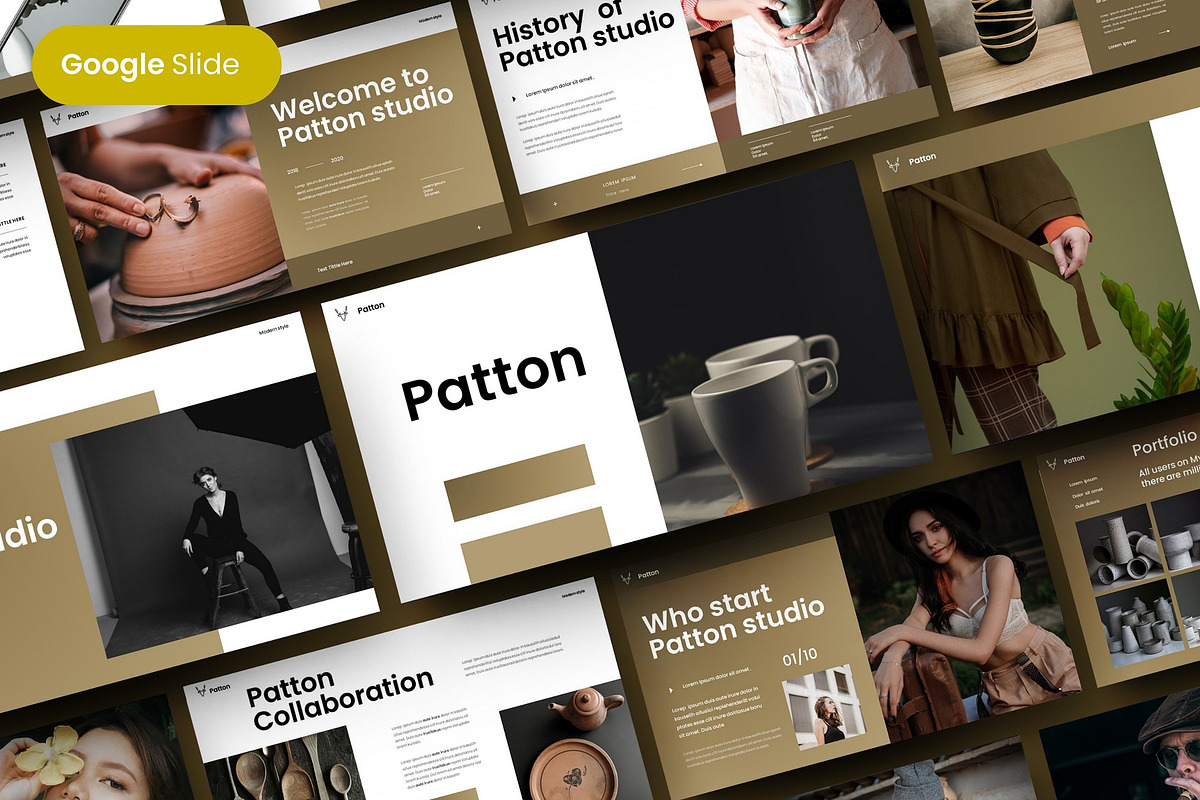 Patton - Business Google Slide, a Presentation Template by Dens Creative Studio (Photo 1 of 6)
