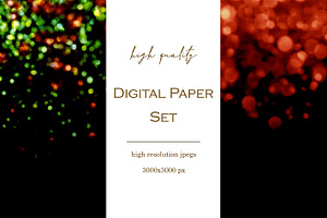 Christmas Bokeh Digital Papers