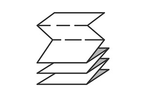 Folded Paper Leaflet Color Icon