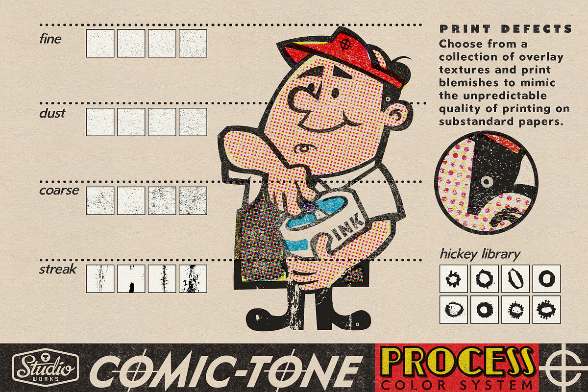 Comic-Tone Process Color System, a Layer Style Add-On by StudioWorks (Photo 6 of 12)