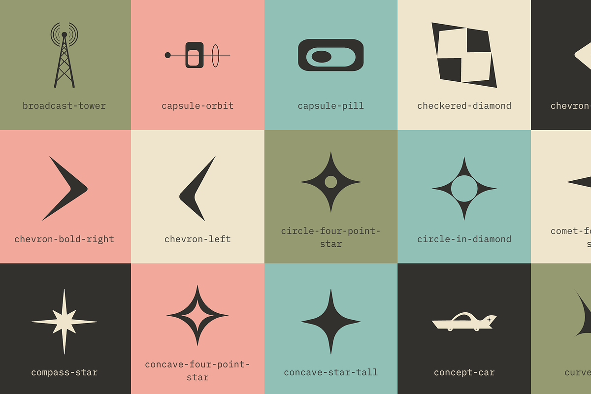 Midcentury Modern SVG Icons, an Outline Icon by Pacific Modern Art (Photo 5 of 9)