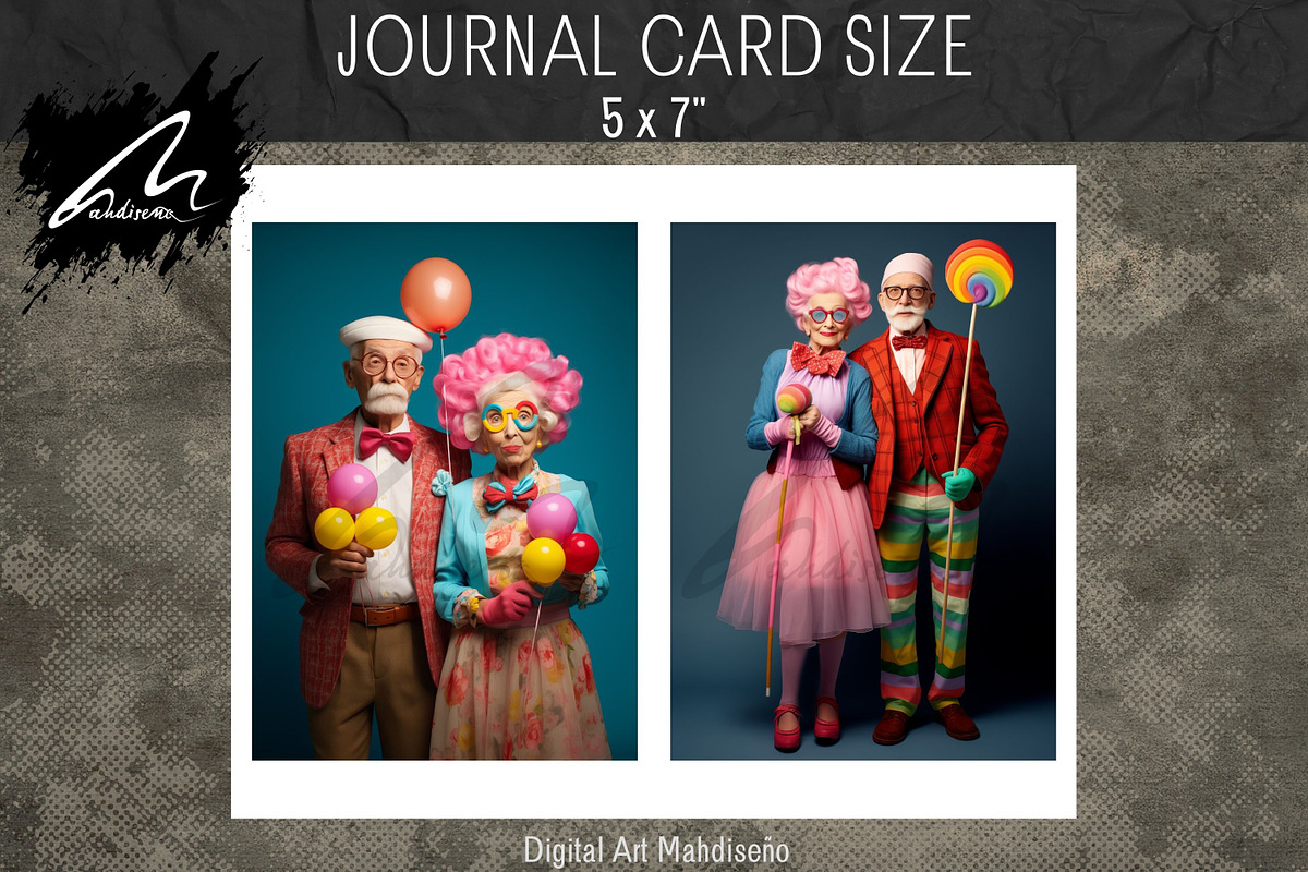 Sassy Old Couple Paper Pack, a Person Illustration by Digital Art Mahdiseño (Photo 5 of 9)
