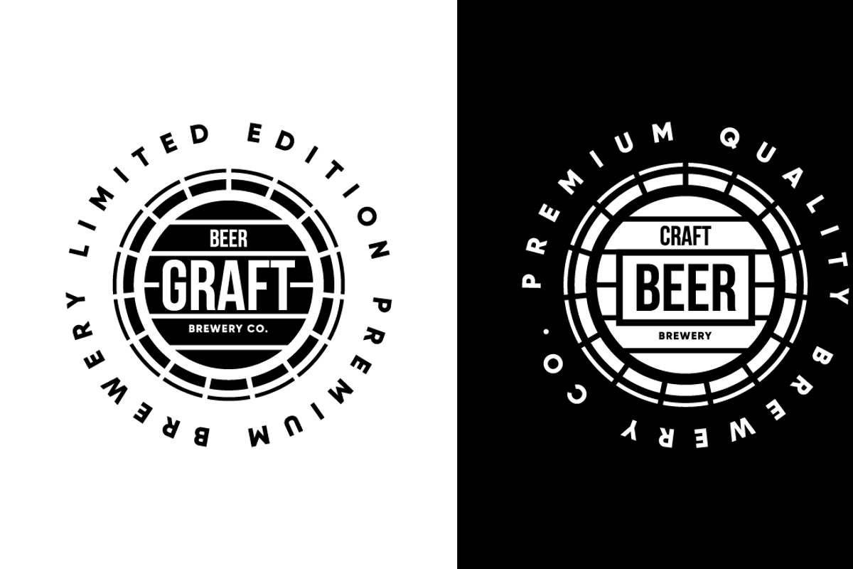 Craft beer brewery vector logo, a Food Illustration by provector (Photo 3 of 3)