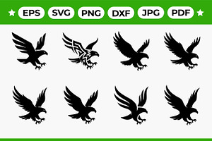Eagle Flying Attack Silhouette, an Object Graphic by Artonix