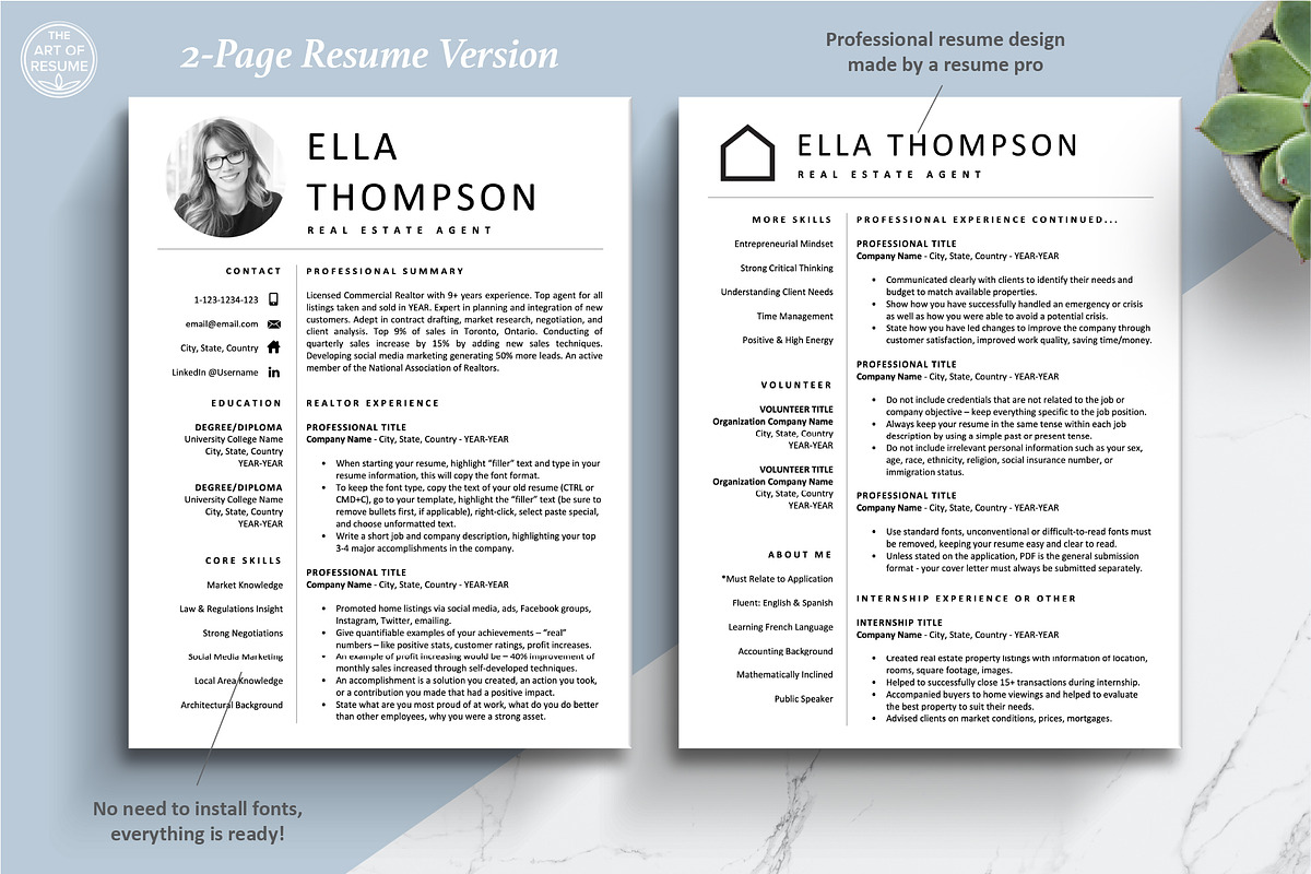 Resume CV Architect, Real Estate, a Resume Template by The Art of Resume (Photo 4 of 8)