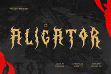 CS Aligator – Black Metal Font