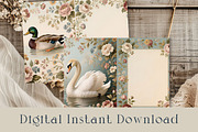 Floral Romance – Junk Journal Pages., a Decorative Illustration by GalaDesign03 (Thumbnail 4 of 8)