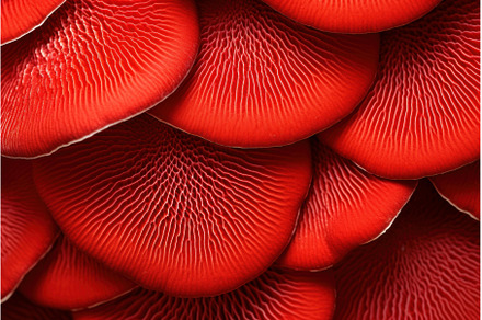 Intricate Red mushroom pattern, a Nature Photo by Ylivdesign