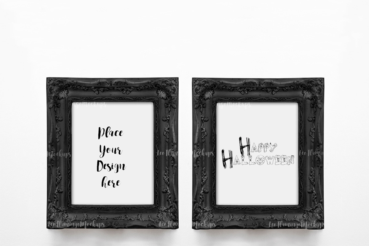 Set of two black frame mockups, a Print Template by Leo Flo Mockups (Photo 1 of 3)