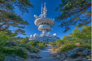 A radio broadcasting tower is, a Nature Photo by ZinetroN