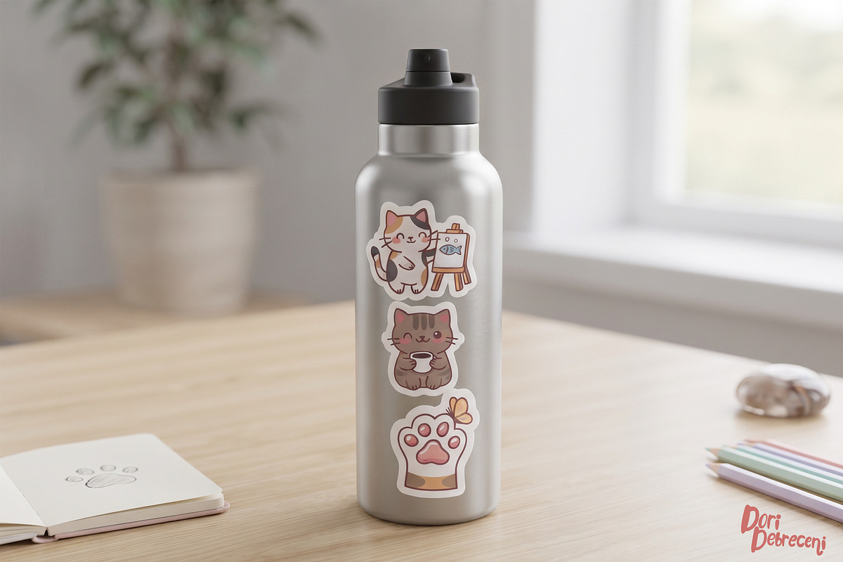 Sweet and playful kawaii kitty crew, an Animal Illustration by Dori Debreceni draws (Photo 7 of 7)