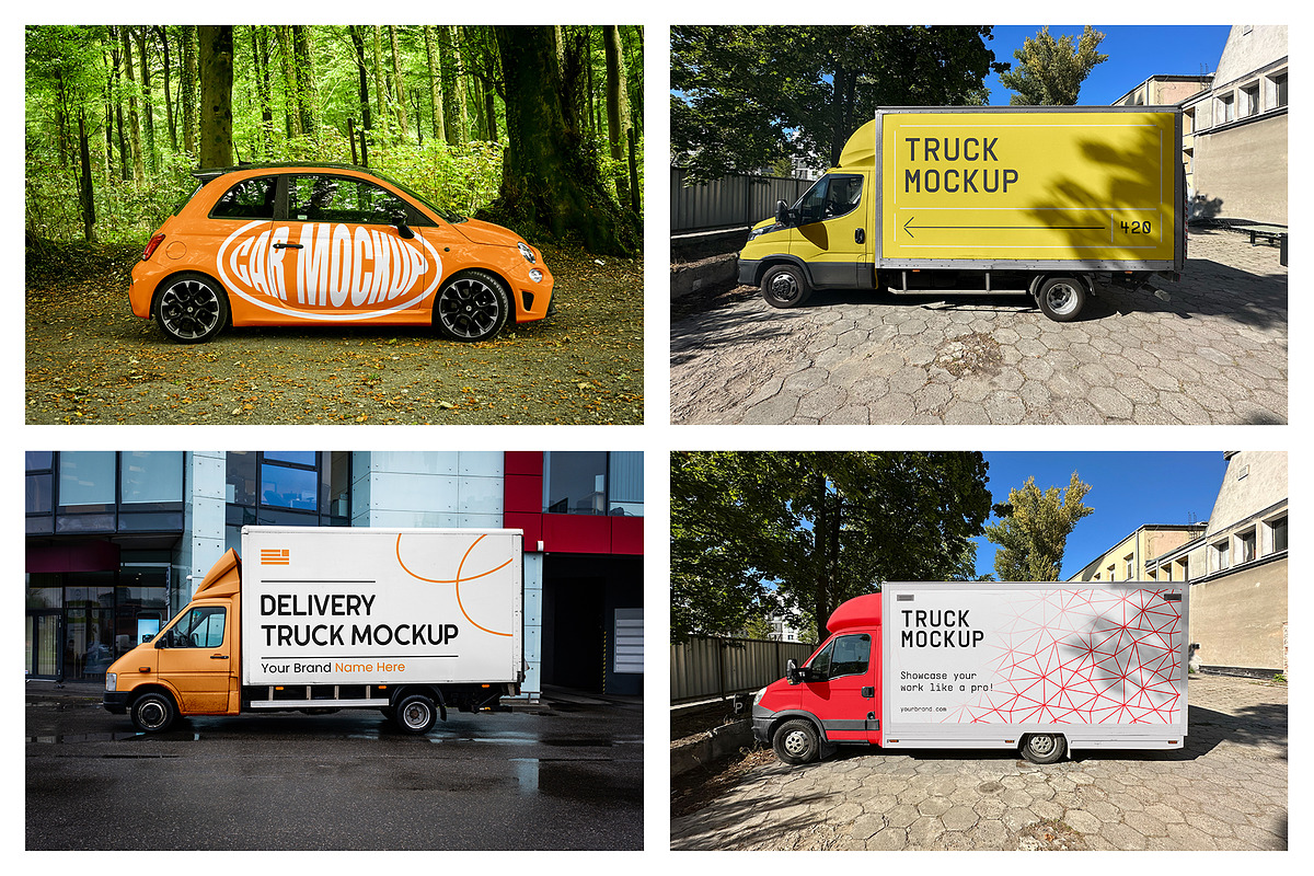 Vehicle Mockups - Truck Mockups vol2, an Advertising Mockup by MockupForest (Photo 4 of 8)