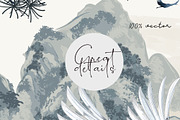 Oriental Cranes Vector Pattern, an Animal Illustration by FleurArt (Thumbnail 8 of 8)