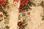 Flowers in Christmas Junk Journal, a Background Graphic by Markicha Art (Thumbnail 4 of 5)