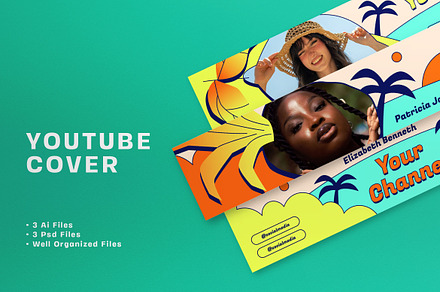 Flat Design Summer YouTube Cover, a Social Media Template by graphicook