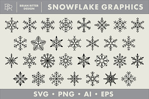 Snowflake Graphics, an Object Graphic by Brian Ritter Design