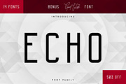 Echo 14 Font Family + Bonus, a Sans Serif Font by VP Fonts (Thumbnail 1 of 8)