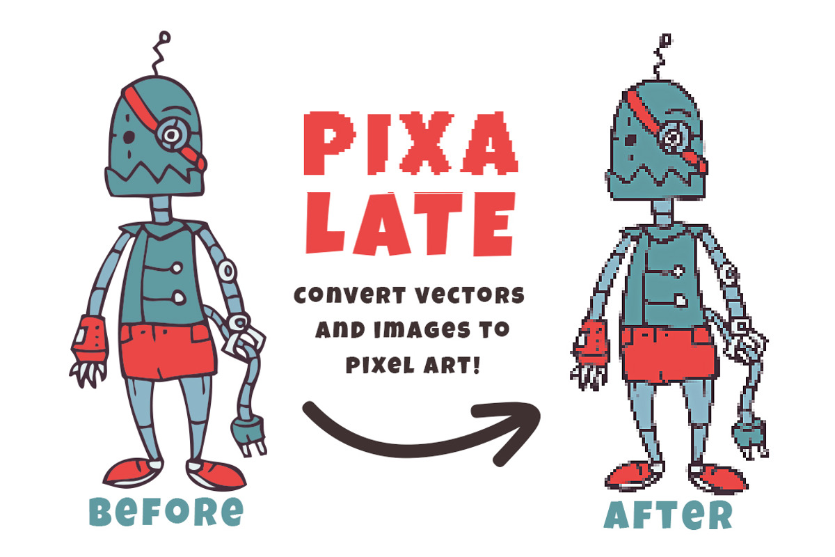 Pixalate Action, an Action Add-On by HipFonts (Photo 1 of 4)
