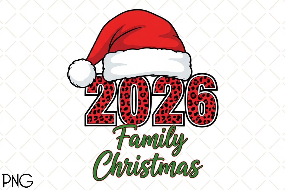 Family Christmas 2026 PNG, an Illustration by Black Bird Studio (Photo 1 of 4)