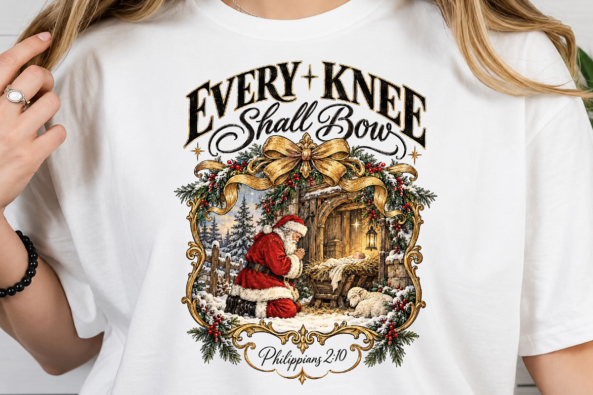 Every Knee Shall Bow Png, Nativity, a Seasonal Illustration by Craft Nest (Photo 4 of 6)