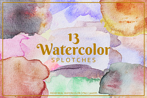 Colorful Watercolor Splotches