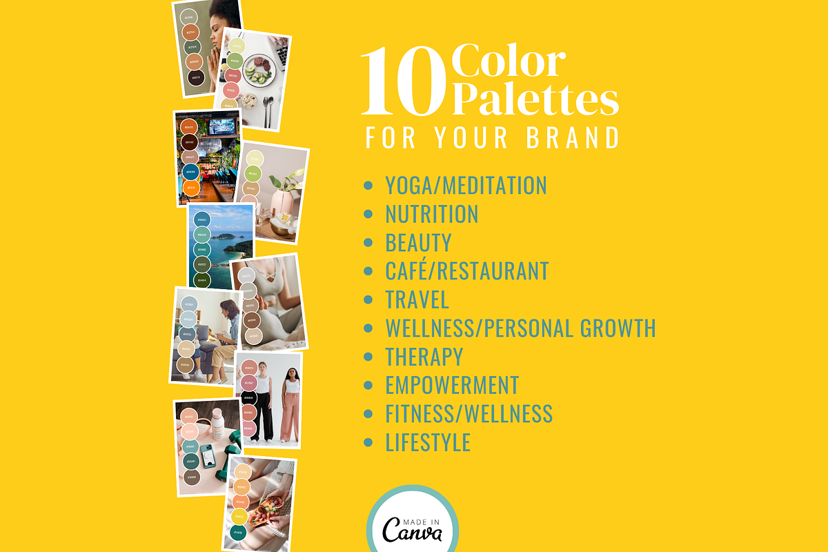10 Color Palettes for your Brand, a Templates & Theme by CG Creative Design (Photo 2 of 2)