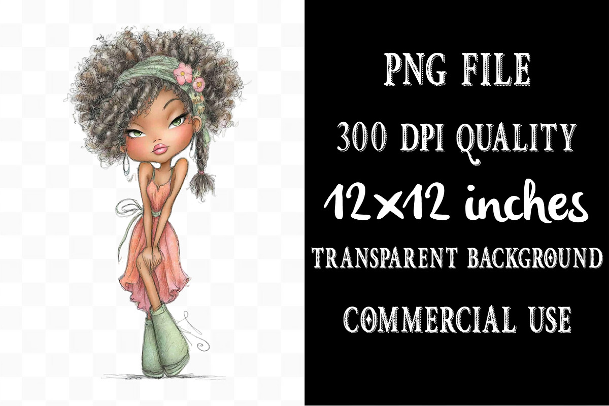 Afro Woman Clipart Bundle, an Illustration by Designking (Photo 4 of 5)