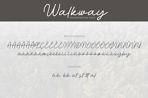 Walkway Font Bonus Vector