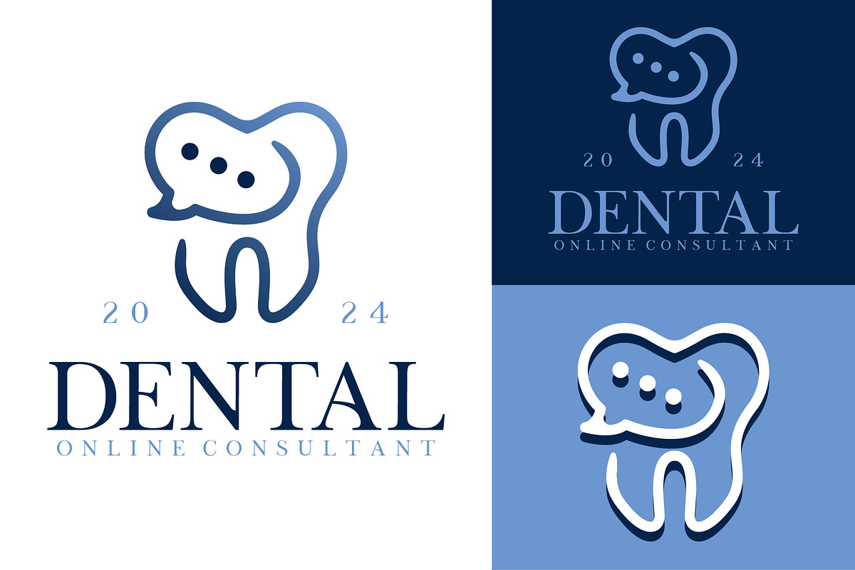 dental online consultant logo vector, a Branding & Logo Template by Lodzrov